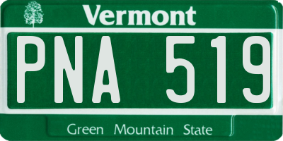 VT license plate PNA519