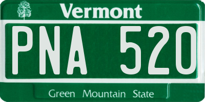 VT license plate PNA520