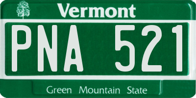 VT license plate PNA521