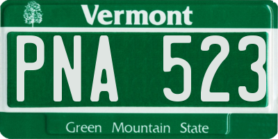 VT license plate PNA523