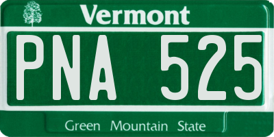 VT license plate PNA525