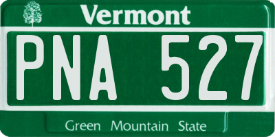 VT license plate PNA527
