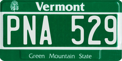VT license plate PNA529