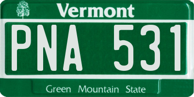 VT license plate PNA531