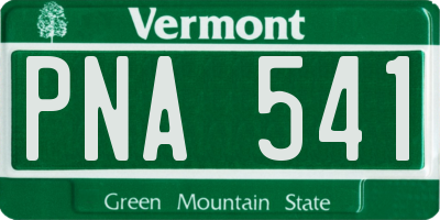VT license plate PNA541