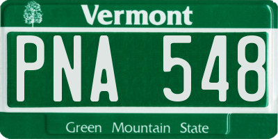 VT license plate PNA548