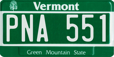 VT license plate PNA551