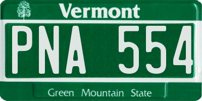 VT license plate PNA554