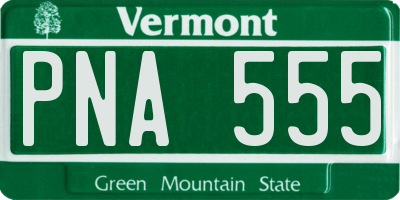 VT license plate PNA555