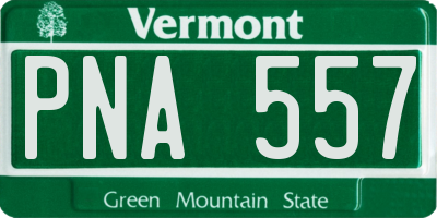 VT license plate PNA557