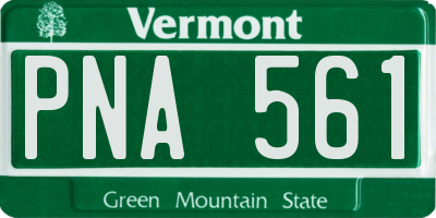 VT license plate PNA561