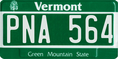 VT license plate PNA564