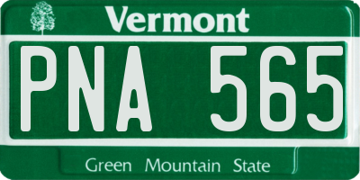 VT license plate PNA565