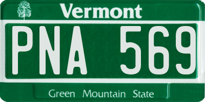VT license plate PNA569