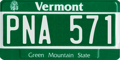VT license plate PNA571