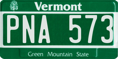 VT license plate PNA573