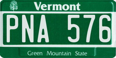 VT license plate PNA576