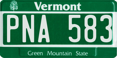 VT license plate PNA583