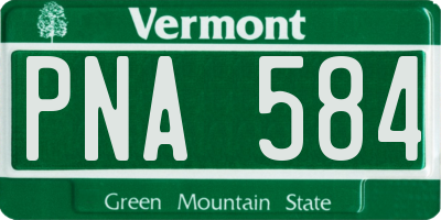VT license plate PNA584