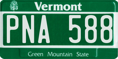 VT license plate PNA588