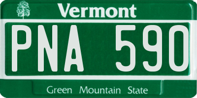 VT license plate PNA590