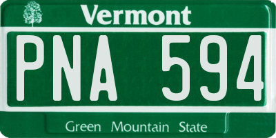 VT license plate PNA594