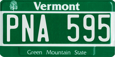 VT license plate PNA595
