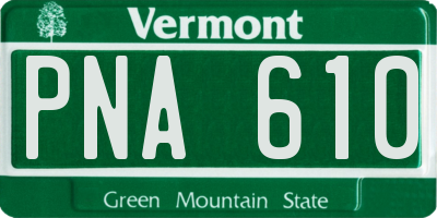VT license plate PNA610