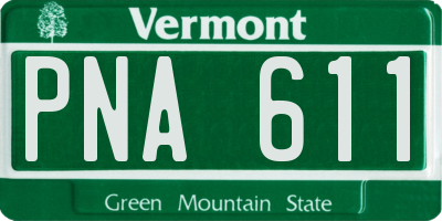 VT license plate PNA611