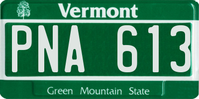 VT license plate PNA613
