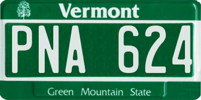 VT license plate PNA624