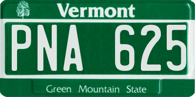 VT license plate PNA625