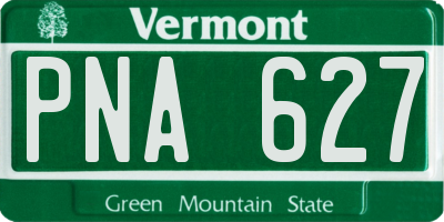 VT license plate PNA627