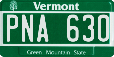 VT license plate PNA630