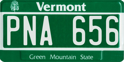 VT license plate PNA656