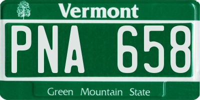 VT license plate PNA658