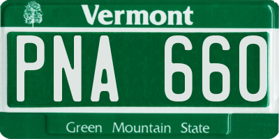 VT license plate PNA660