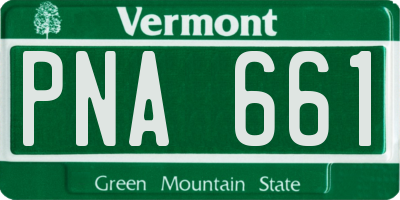 VT license plate PNA661