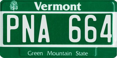 VT license plate PNA664