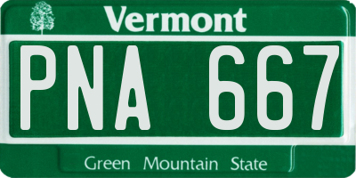 VT license plate PNA667