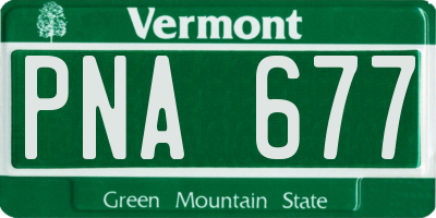 VT license plate PNA677