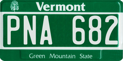 VT license plate PNA682