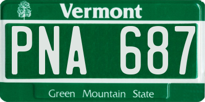 VT license plate PNA687