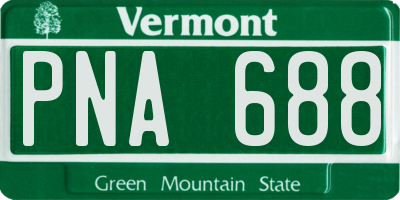 VT license plate PNA688