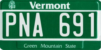 VT license plate PNA691