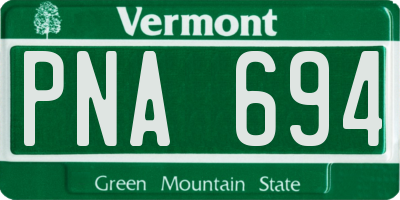 VT license plate PNA694