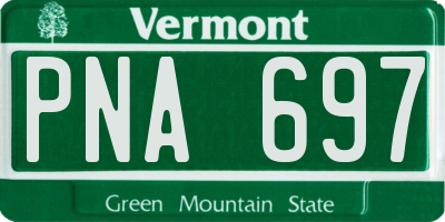 VT license plate PNA697