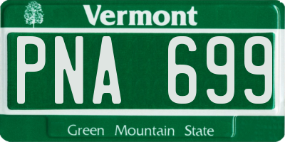 VT license plate PNA699