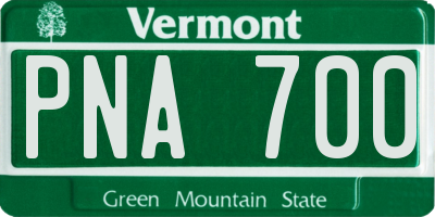 VT license plate PNA700