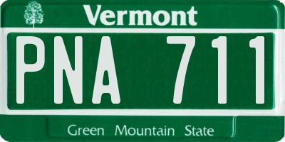 VT license plate PNA711